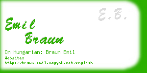 emil braun business card